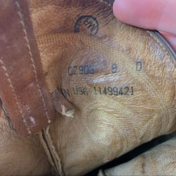 Tony Lama Brown Brandy Ostrich Cowboy Boots 9D main image 8